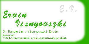 ervin visnyovszki business card
